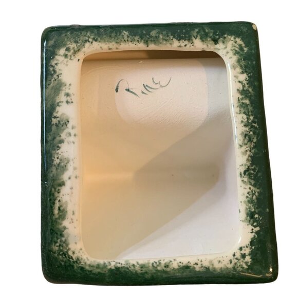 PINE IRISH Porcelain Business Card Holder White/Green - Picture 4 of 4
